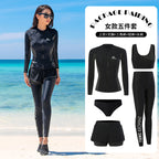 Sun Protection Quick-Drying Diving Suit Split Long-Sleeved Long Pants Swimwear Jellyfish Suit Couple Warm Men's Swimwear Women's Surfing Suit