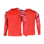 Football Goalkeeper Goalkeeper Uniform Suit Customized Men's Long-Sleeved Sponge Protective Jersey Gate Training Game Uniform Xunling