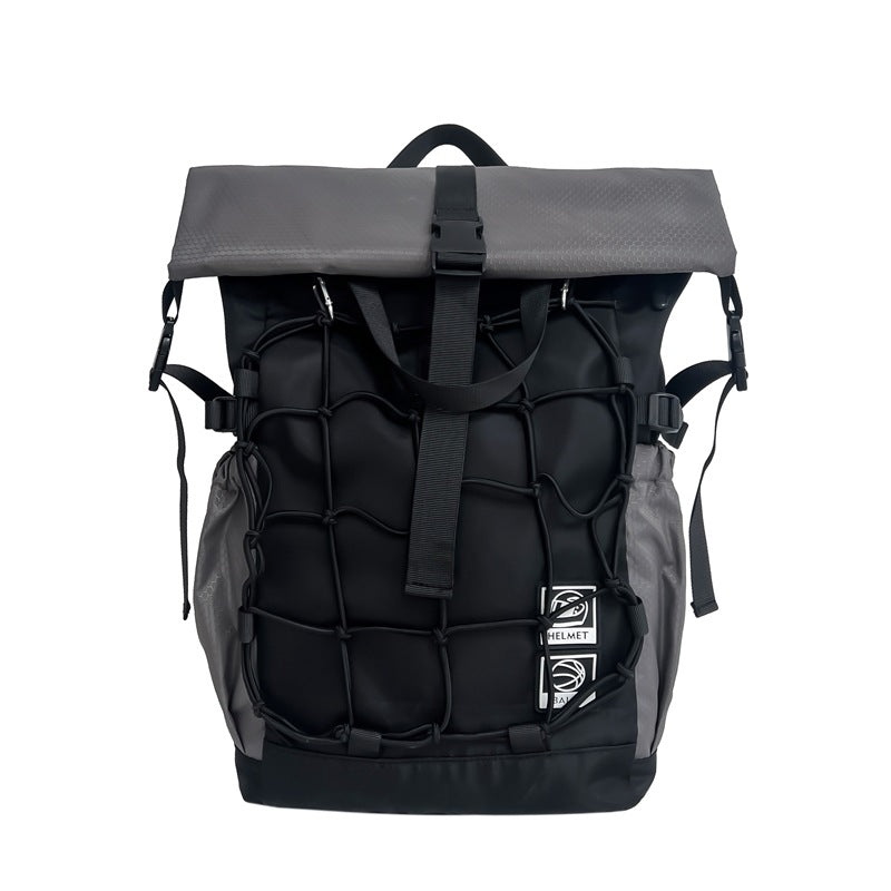 Basketball Bag Can Hold Sneakers, Backpack, Large-Capacity Roll-Top Backpack, Men's Fitness Bag, Student School Bag, Workwear Sports Bag