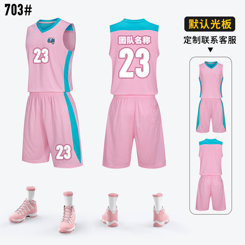 Children Adult Basketball Clothing suit Printing Training Camp Student Competition Training Clothing Youth Sports Vest Printing