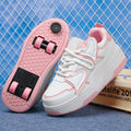 Cross-Border Supply of New Children's Four-Wheel Roller Skates for Girls and Primary School Students with Brakes and Invisible Pulley Sports Shoes