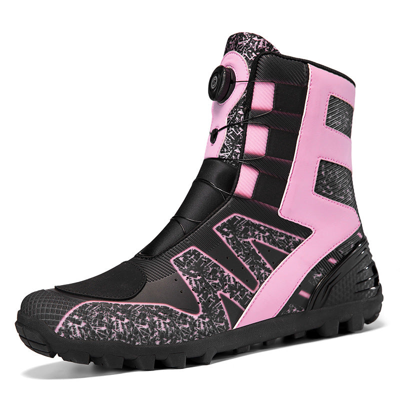 New Men's Large Size Outdoor Protective Motorcycle Shoes, Comfortable, Non-Slip and Wear-Resistant Cycling Shoes