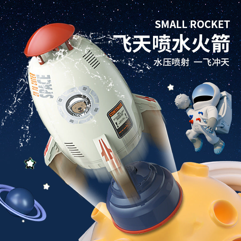 Cross-border new e-commerce space rocket sprinkler children's outdoor water pressure lift rotating water spray water toys