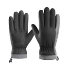 Warm Gloves, Cycling Gloves, Men's and Women's Autumn and Winter Outdoor Velvet Windproof and Waterproof Gloves, Anti-Slip Touch Screen Winter Gloves