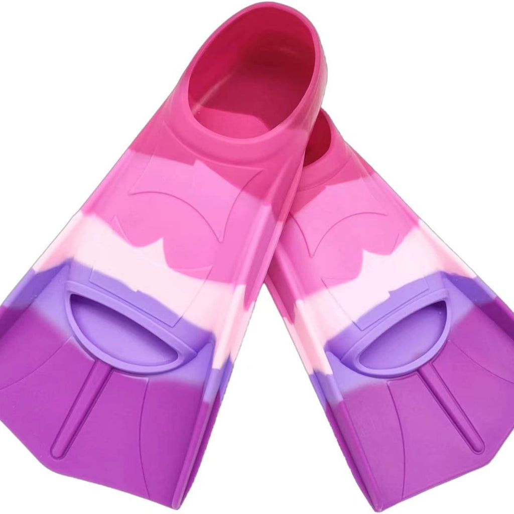 Swimming Fins for Men and Women Freestyle Breaststroke Silicone Short Fins for Adults and Kidsren Professional Lightweight Diving Training Feet