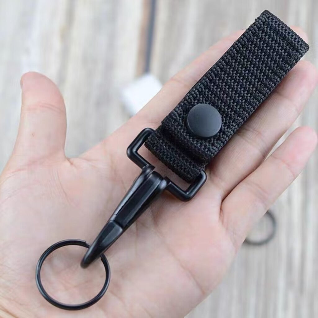 Outdoor Multifunctional Climbing Nylon Ribbon Keychain Hanging Buckle Hiking Camping Portable Clip CS Real Belt Buckle