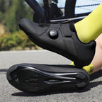 2025 Summer Pure White Road Bike Lock Shoes Set Breathable Men's and Women's Outdoor Cycling Shoes Lockless Cycling Shoes Large Size