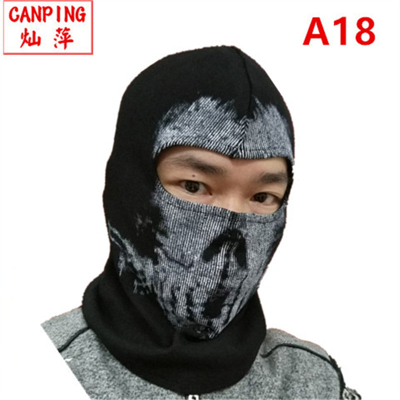 Cross-border manufacturers Halloween cs headgear call of duty personality ghost headgear windproof warm riding headgear mask