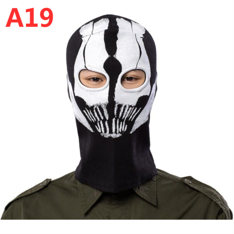 Cross-border manufacturers Halloween cs headgear call of duty personality ghost headgear windproof warm riding headgear mask