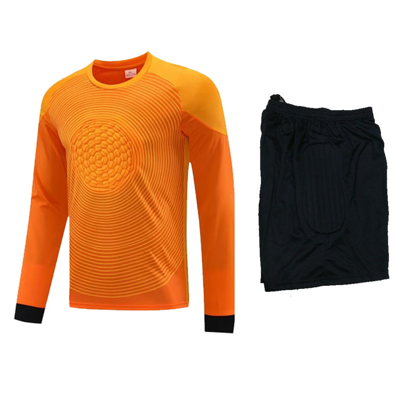 2025 Football Goalkeeper suit Long Sleeve Competition Training Team Uniform Breathable Children's Cross-border Foreign Trade Jersey Printable