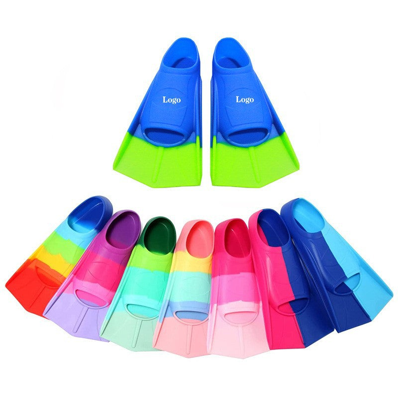 Hot sale professional training freestyle silicone frog shoes short flippers adult children flippers frog shoes manufacturers wholesale