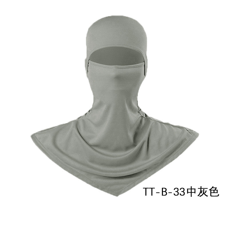 Summer Fishing Full Face Sun Protection Mask Outdoor Dustproof and Anti-Uv Hood Breathable Quick-Drying Sweat-Absorbent Cycling Hood