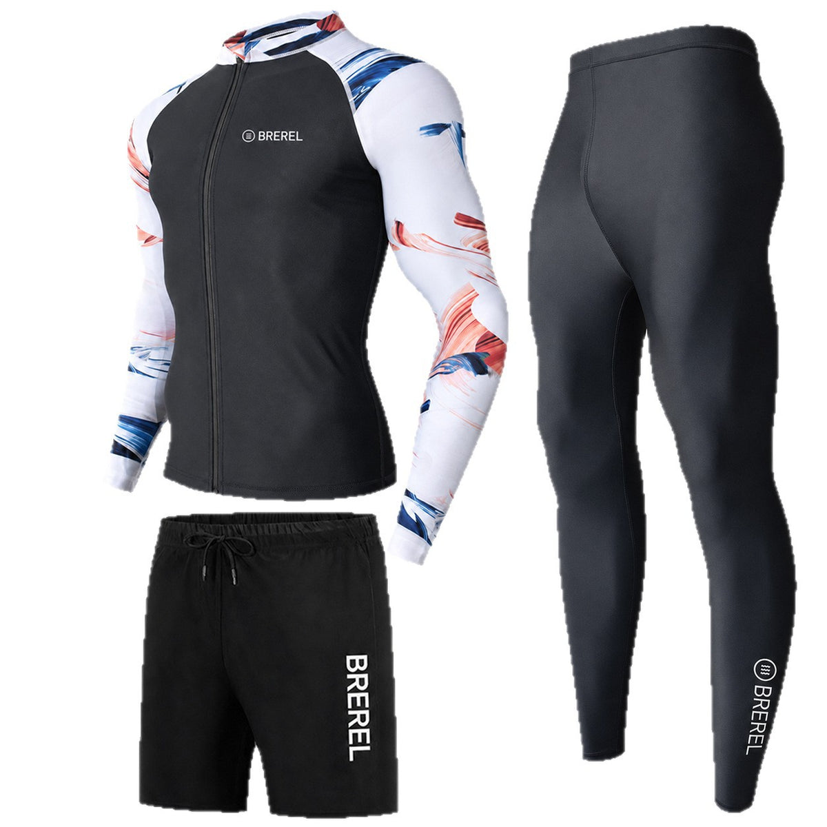 Sun Protection Swimsuit Men's Surfing Suit Split Quick-Drying Tight Jellyfish Suit Snorkeling Suit Wetsuit Full Body Long-Sleeved Trousers
