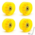 Cross-Border double-row skates transparent color non-luminous wheel four-wheel roller skates sequins pink wheel skateboard Universal