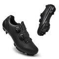 Road Mountain Men's and Women's Locked Bicycle Shoes, Lock-Free Shoes, Hard-Soled Spinning Cycling Shoes, Gym Black