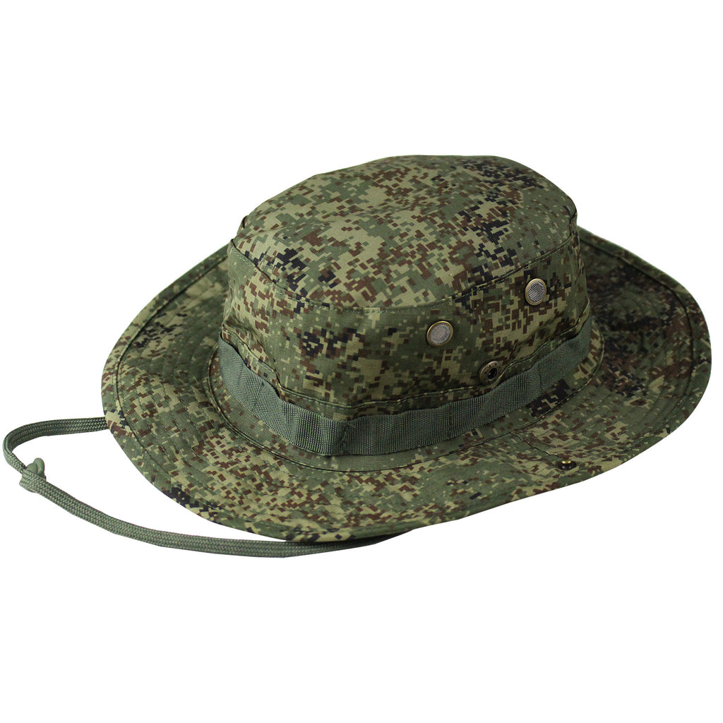 Camouflage Fisherman Hat Summer Hat with Windproof Rope Large Brim Sun Protection Hat Outdoor Hiking Fishing Sun Hat