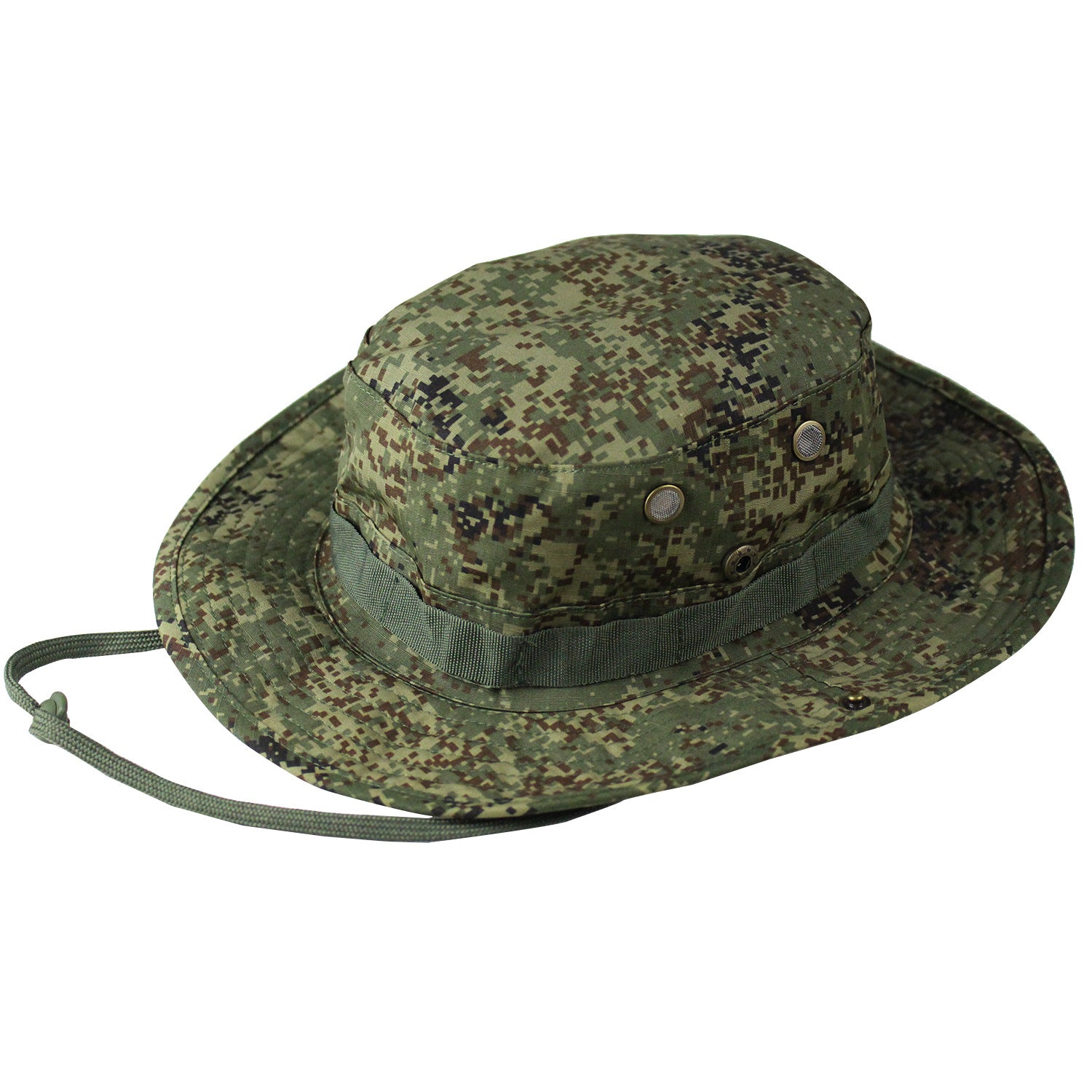 Camouflage Fisherman Hat Summer Hat with Windproof Rope Large Brim Sun Protection Hat Outdoor Hiking Fishing Sun Hat