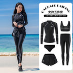 Diving suit women's new couple anti-DDoS swimsuit split long-sleeved trousers quick-drying surfing snorkeling suit jellyfish suit men