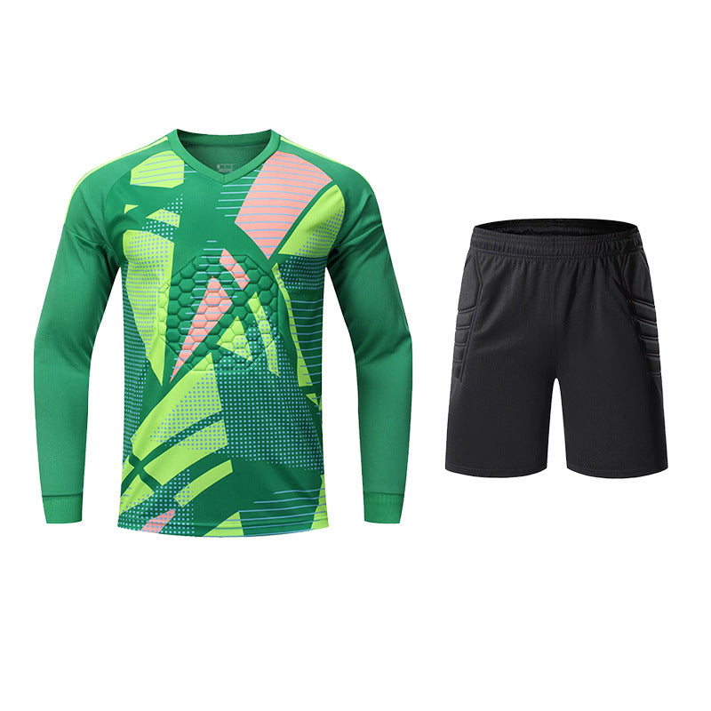 2025 New Football Game Goalkeeper Uniform Cross-Border Foreign Trade Ready-Made Camouflage Children's Men's and Women's