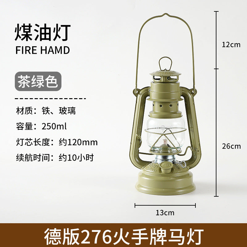 276 fire hand lantern outdoor camping lamp tent lighting lamp retro kerosene lamp atmosphere portable camping lamp