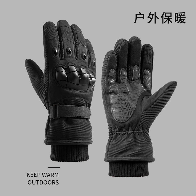 Motorcycle Gloves for Summer Season, Men and Women, for Motorcycle Riding, Outdoor Sports, Fleece-Lined, Thickened, Warm, Cold-Proof, Tactical Gloves