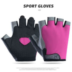 Cycling Gloves Fitness Half-Finger Spring and Summer Men's and Women's Mountain Bike Short-Finger Non-Slip Shock-Absorbing Breathable Quick-Drying