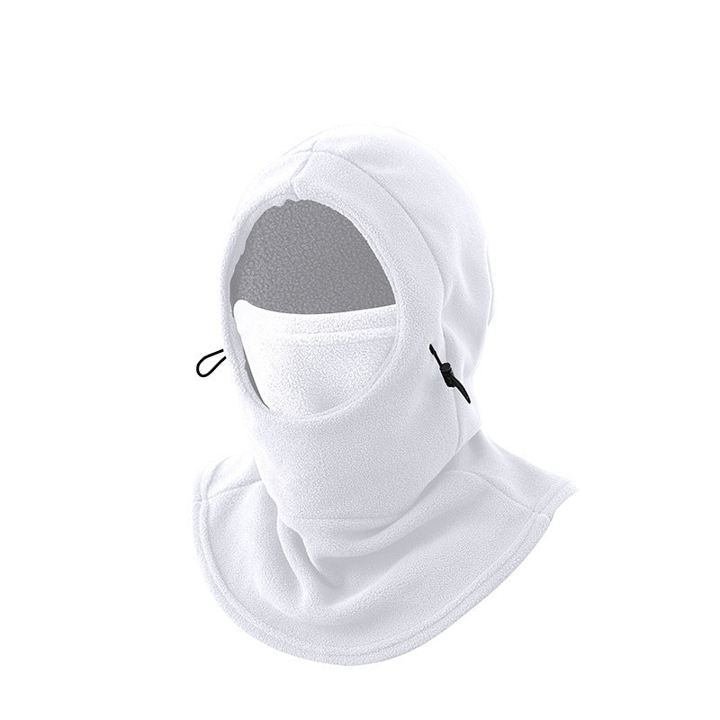 Fleece-Lined Winter Windproof and Warm Face Mask, Cold-Proof Face Protection for Skiing and Cycling, Neck Warmer, Hat and Earmuffs All-In-One Hat