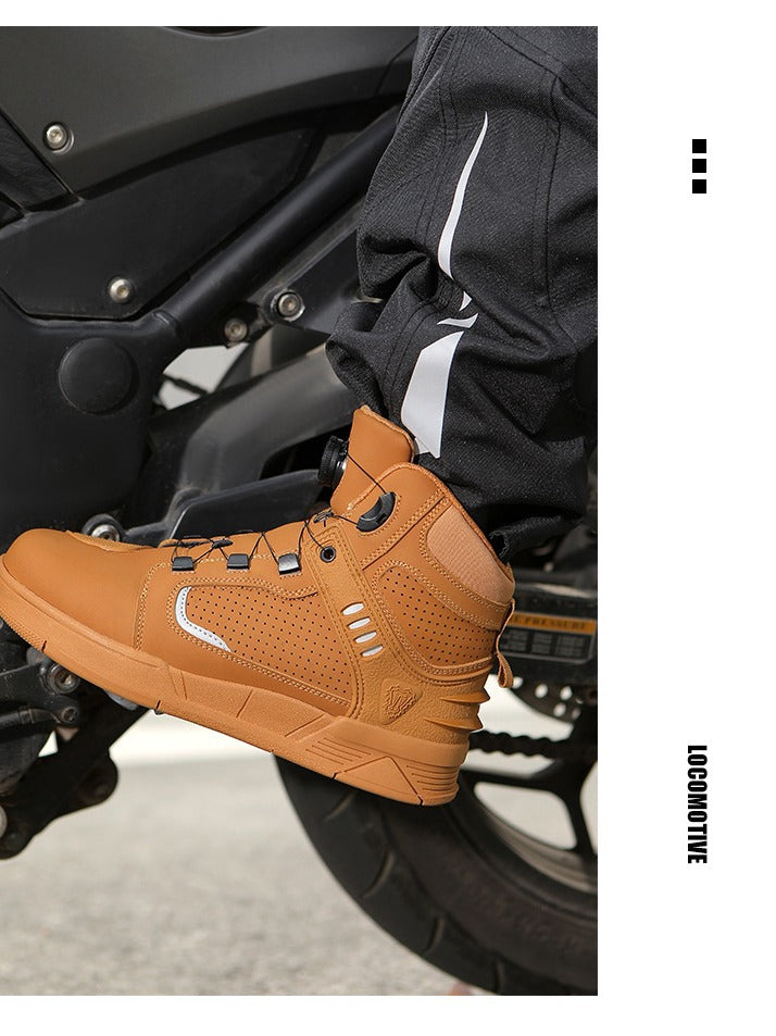 JG WOLVES/Nine Wolf Riding Shoes Motorcycle Boots Four Seasons Motorcycle Breathable Knight Equipment Commuter Racing Shoes