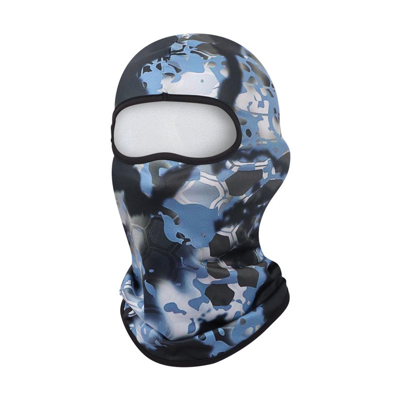 Cross Border Outdoor Camouflage Python Print Balaclava Hat Riding Headgear Summer Tactical Army Fan Face Cover