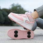 Wholesale children's heloo shoes for boys and girls outdoor sneaker four-wheel detachable walking skates foreign trade explosions