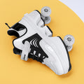 Pulley heloo shoes roller skates four-wheel deformation shoes double-row wheel shoes four-wheel two-wheel skates