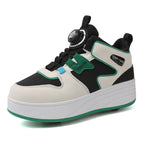 Wholesale children's heloo shoes for boys and girls outdoor sneaker four-wheel detachable walking skates foreign trade explosions