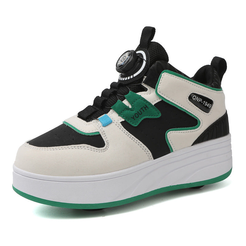 Wholesale children's heloo shoes for boys and girls outdoor sneaker four-wheel detachable walking skates foreign trade explosions
