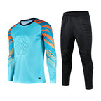 Football Goalkeeper Goalkeeper Uniform Suit Customized Men's Long-Sleeved Sponge Protective Jersey Gate Training Game Uniform Xunling