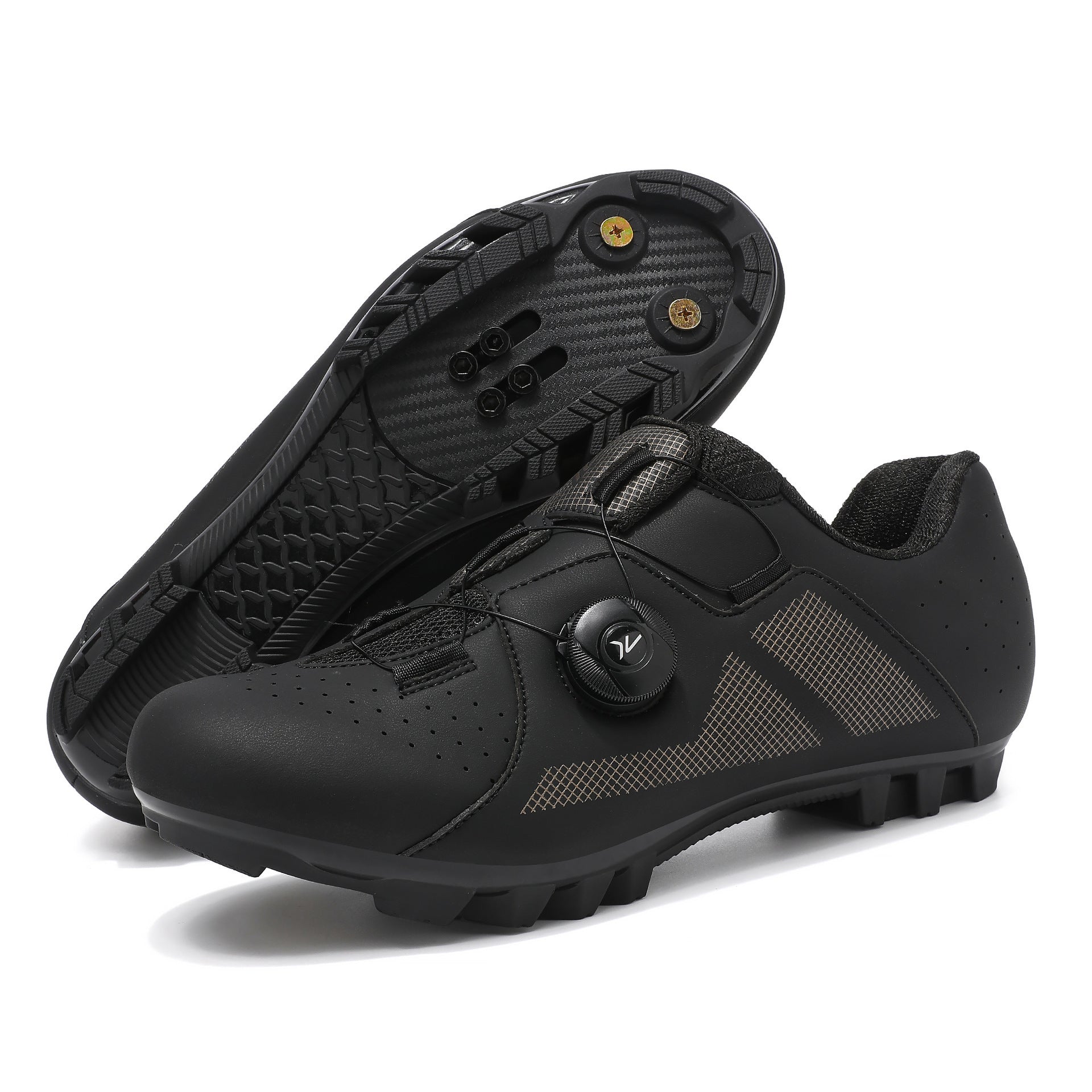 2025 Summer Pure White Road Bike Lock Shoes Set Breathable Men's and Women's Outdoor Cycling Shoes Lockless Cycling Shoes Large Size