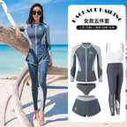 Diving suit women's new couple anti-DDoS swimsuit split long-sleeved trousers quick-drying surfing snorkeling suit jellyfish suit men