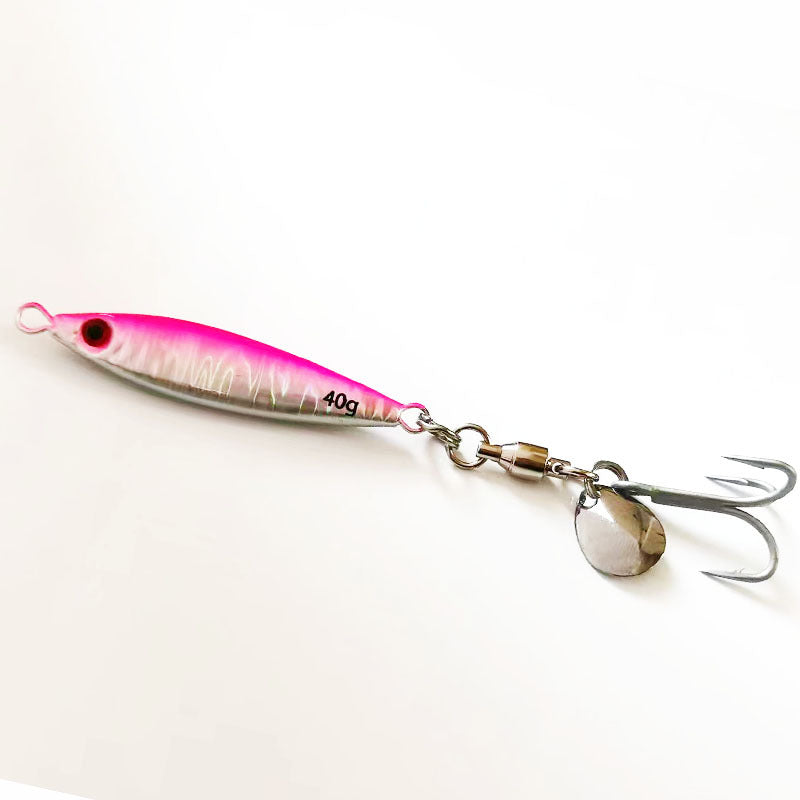 Spanish mackerel iron plate small fat man iron plate luya bait speed sink with sequin hook mackerel cannonball yellow bonito sea fishing shore throwing boat fishing