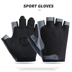 Cycling Gloves Fitness Half-Finger Spring and Summer Men's and Women's Mountain Bike Short-Finger Non-Slip Shock-Absorbing Breathable Quick-Drying