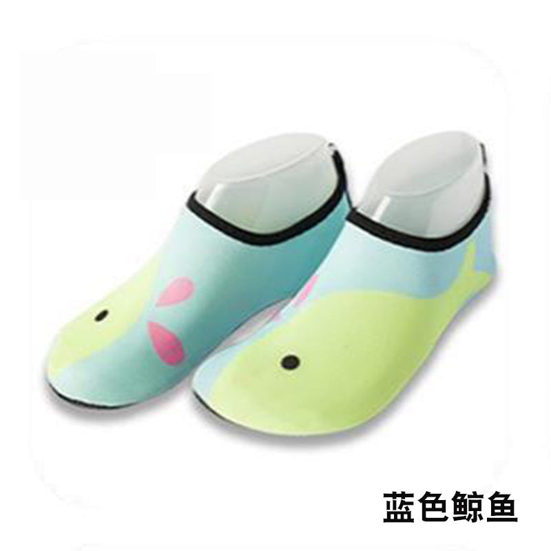 Cartoon Children's Beach Shoes Hard Sole Wading Shoes Diving Equipment Snorkeling Shoes and Socks Barefoot Swimming Shoes Diving Socks Quick-drying