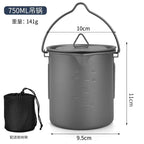 TA1 Pure Titanium Mug Outdoor Picnic Water Cup Coffee Cup Camping Tea Portable Single Layer Folding Handle Drinking Water
