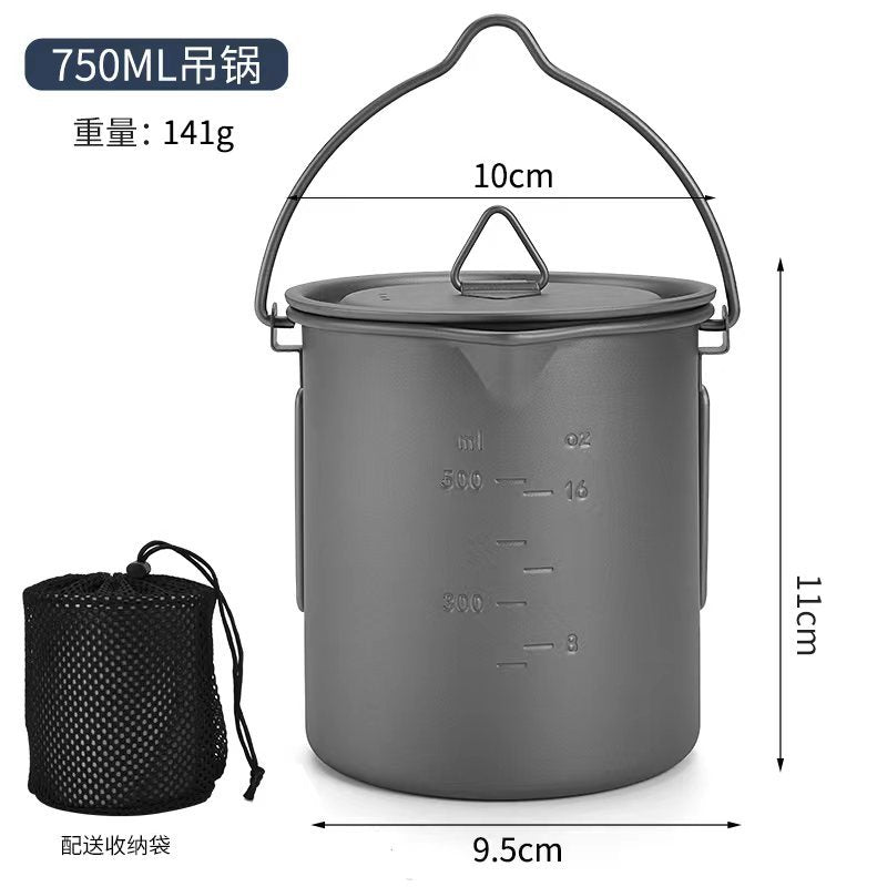 TA1 Pure Titanium Mug Outdoor Picnic Water Cup Coffee Cup Camping Tea Portable Single Layer Folding Handle Drinking Water