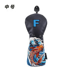 Golf Cart Cover Koi Wooden Pole Cover No. 1 Wooden Fairway Wooden Pole Head Protective Cover PU Waterproof Plush Pole Cover