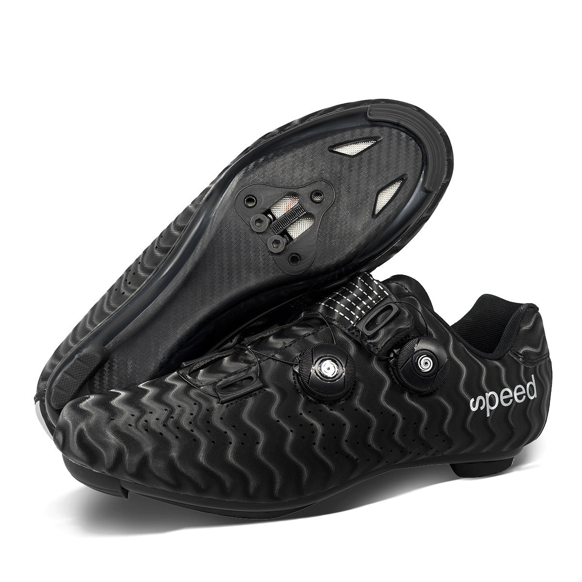 Factory direct road race outdoor cycling shoes double rotating buckle plus size foreign trade lock cycling shoes