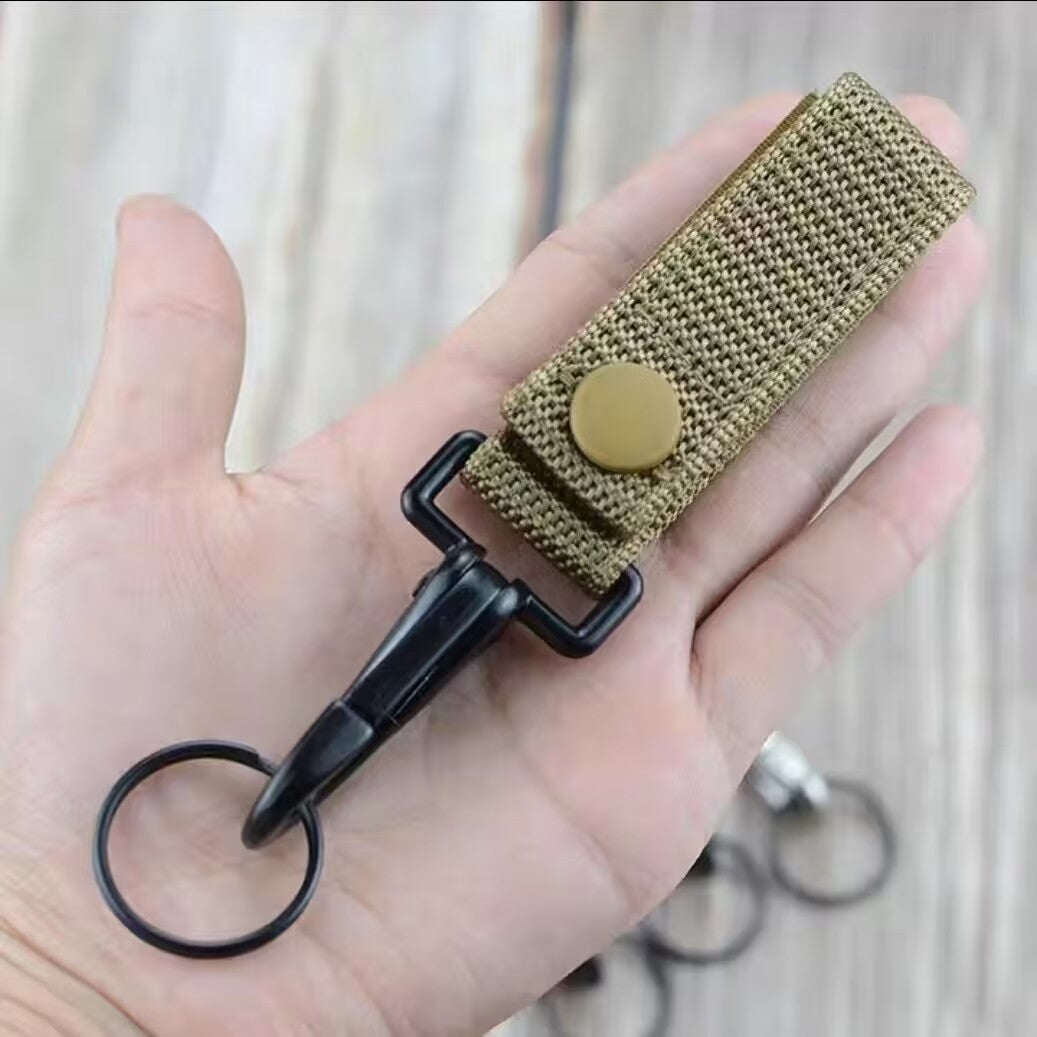 Outdoor Multifunctional Climbing Nylon Ribbon Keychain Hanging Buckle Hiking Camping Portable Clip CS Real Belt Buckle