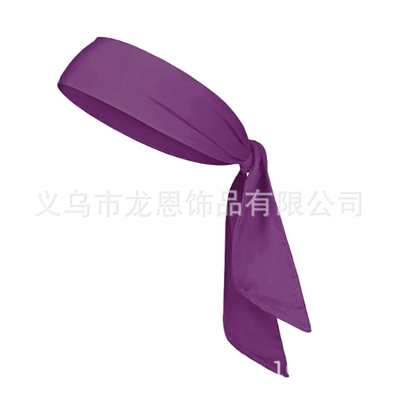 Men's and Women's Sports Hair Band Sweat Absorbent Headband Breathable Quick-drying Hair Band Solid Color Tennis Headband Strap Pirate Headband