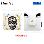 Golf club cover Square putter cover a variety of PU waterproof fabric inside thickened plush protective magnetic cap cover