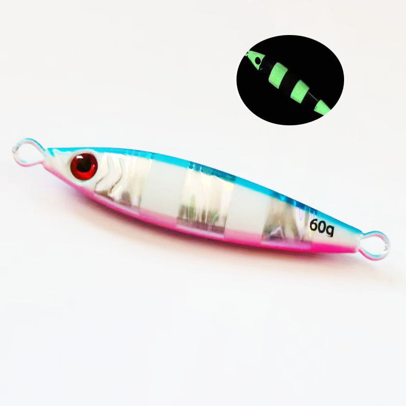 Spanish mackerel iron plate small fat man iron plate luya bait speed sink with sequin hook mackerel cannonball yellow bonito sea fishing shore throwing boat fishing