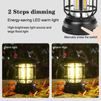 Cross-border new camping lamp outdoor multi-functional camping tent lamp retro lantern cob rechargeable portable lamp for home use