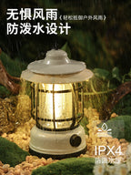 Outdoor Camping Lamp Home Atmosphere Camping Lamp Super Long Endurance Portable Horse Lamp Multifunctional Charging Retro Tent Lamp