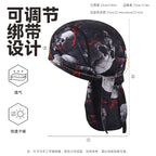 Cross-border Sports Running Headscarf Printed Skull Pirate Hat Baotou Hat Breathable Pullover Hat Lined Riding Cap
